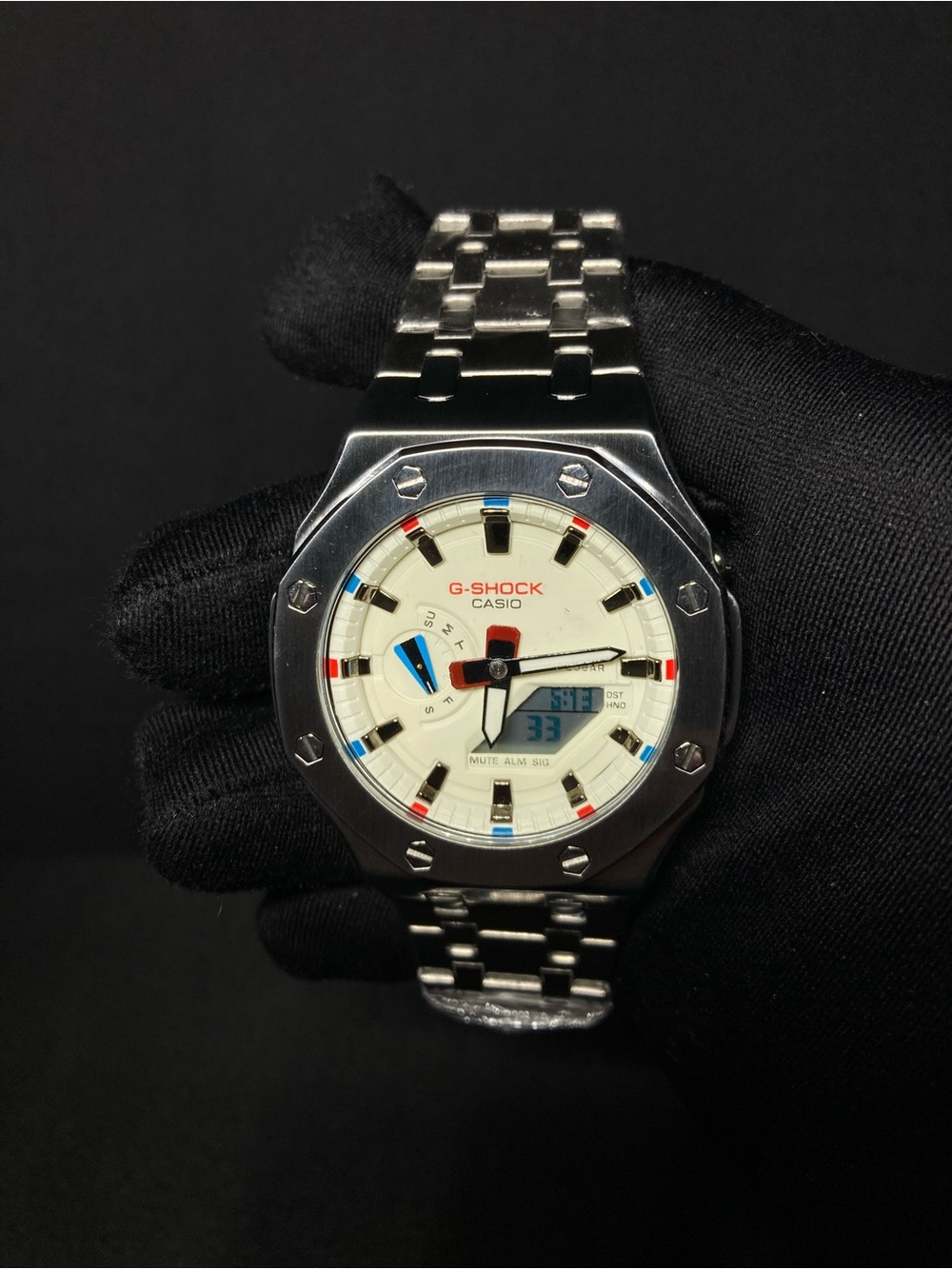 Custom Metal G Shock Tan and Red GMA 2100 Model